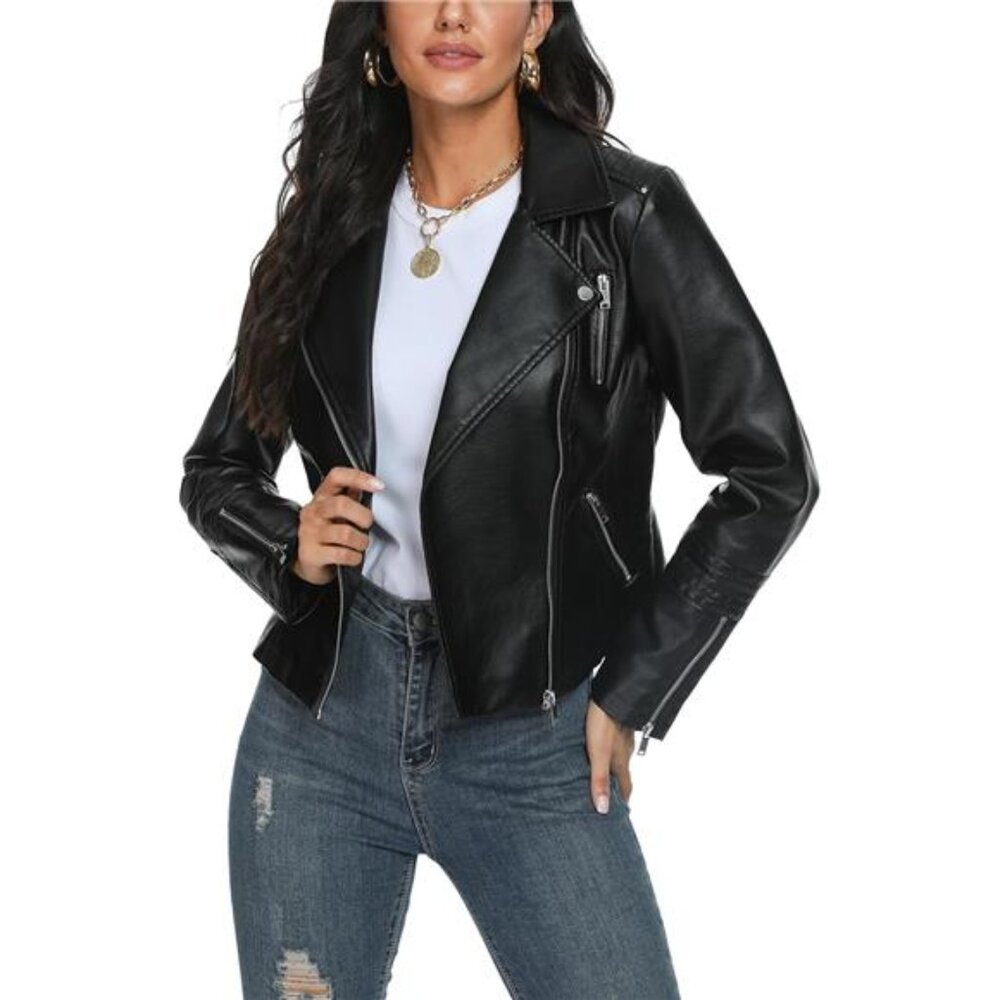 Women's Black Leather Jacket
